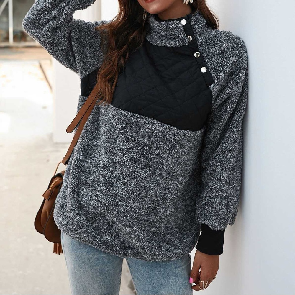 Abercrombie & Fitch Tops | Abercrombie and Fitch Asymmetrical Snap Up Fleece